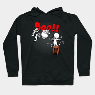 Funny Cute Boo Ghost Singing Booed Karaoke Night Cartoon Hoodie